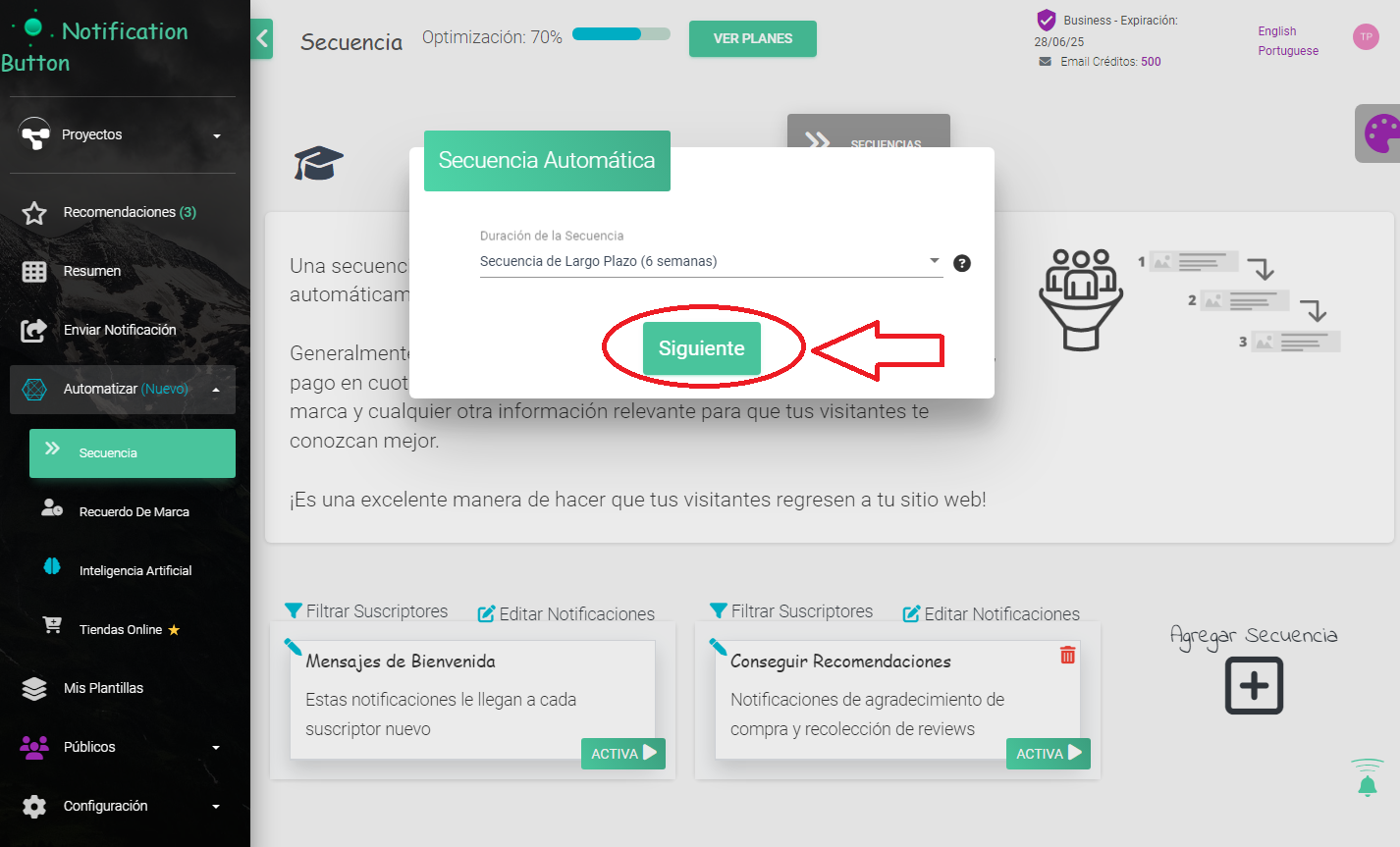 Configurar Flujo de Engagement Nuevo 6